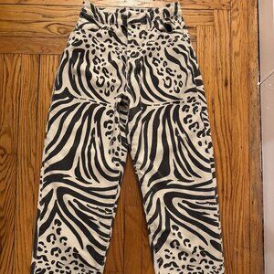 Mother Animal Print Jeans